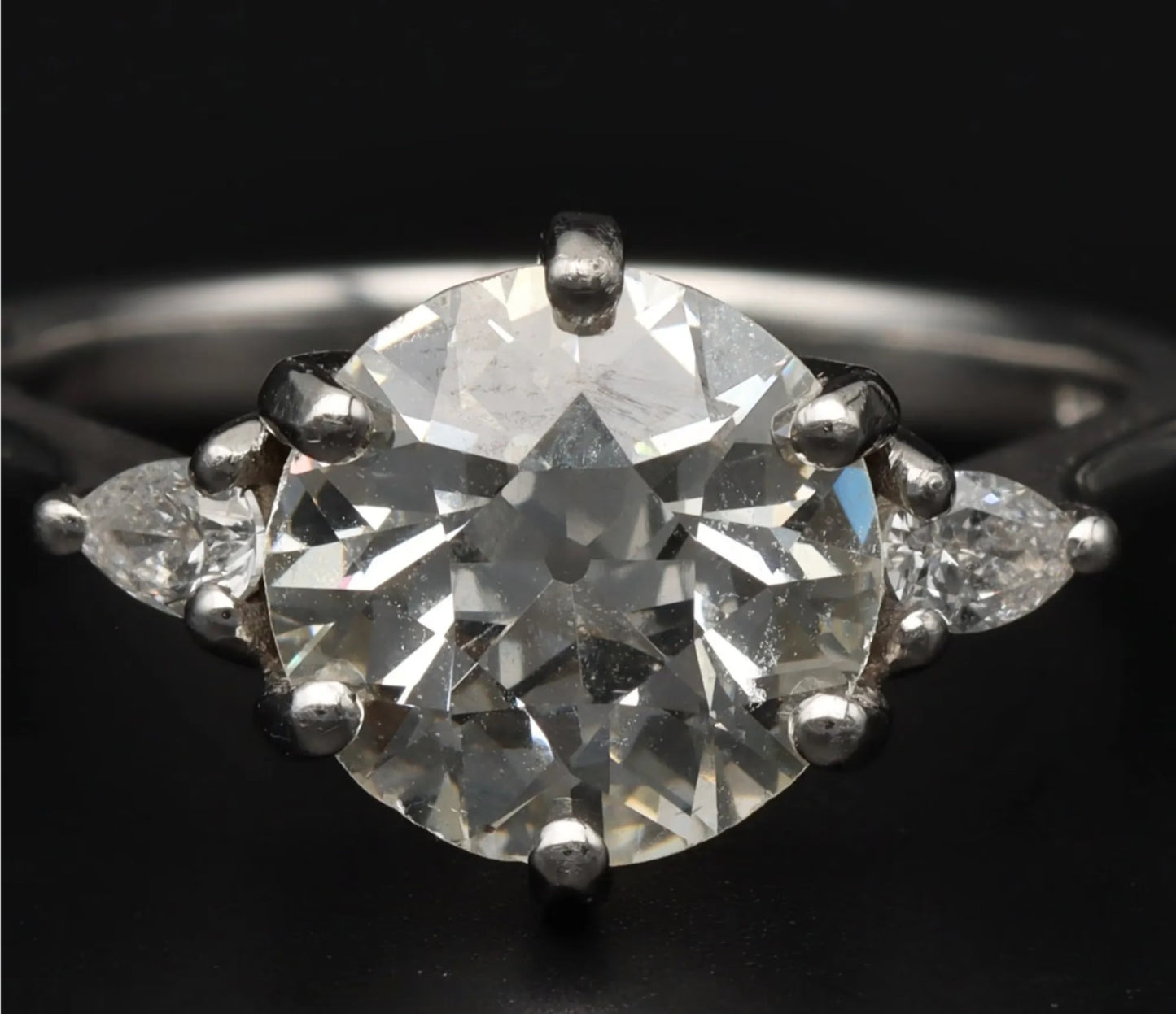 Fine Platinum Diamond Ring | 2.75ct Total | Historic Provenance | Size M½