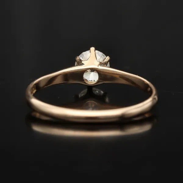 14k Yellow Gold Diamond Solitaire Ring | 0.50ct | Size N½