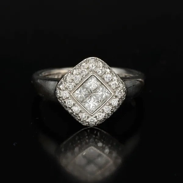 18k White Gold Diamond Ring | 0.70ct Estimated | Size M½