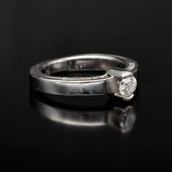 18ct White Gold Diamond Ring | 0.50ct Total | G/SI1 | Size M½