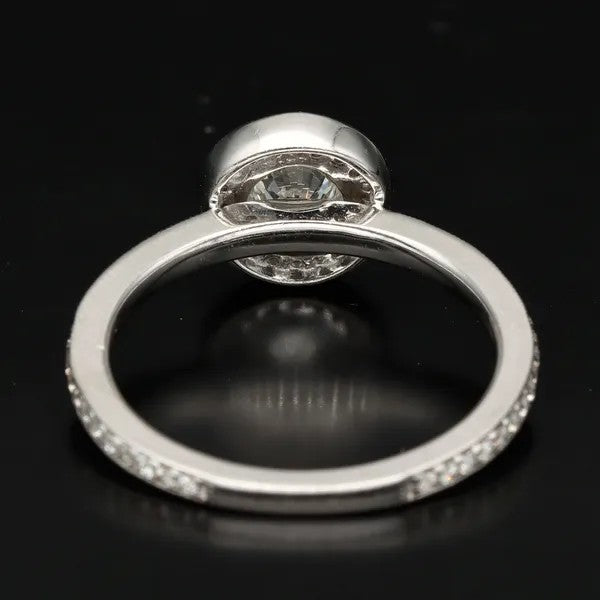 18ct Gold Diamond Halo Engagement Ring | Size N