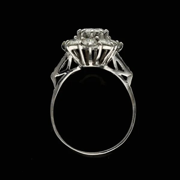 White Gold Diamond Cluster Ring | 2.8ct Total | H VS2/SI1 | Size P½