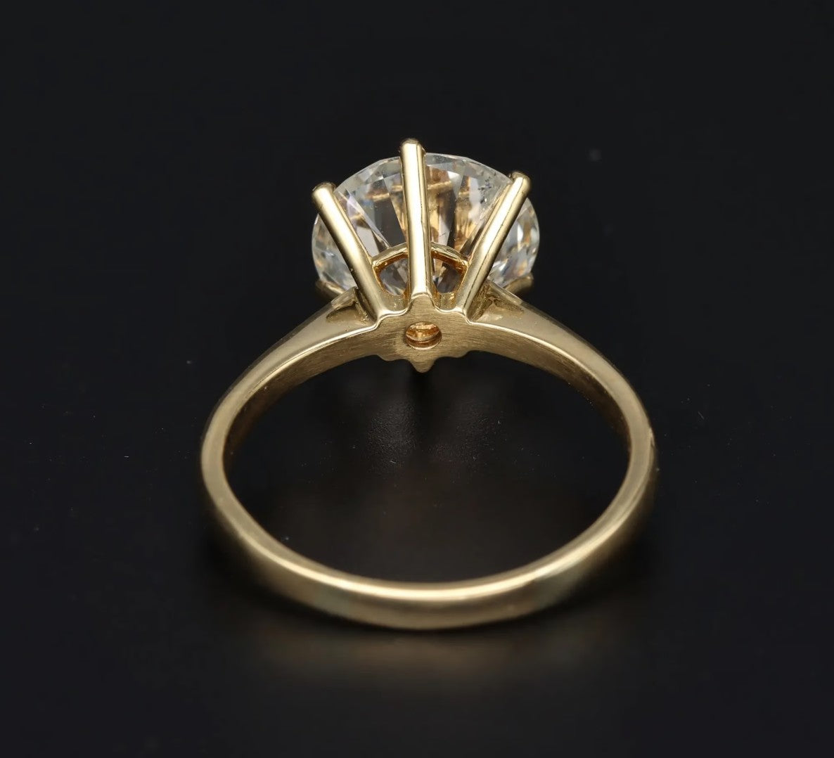 18ct Yellow Gold Diamond Solitaire Ring | 3.34ct | GIA Certified