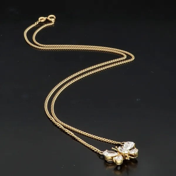Diamond Butterfly Pendant by Kutchinsky | 1.50ct E/F Colour | 18ct Gold Chain