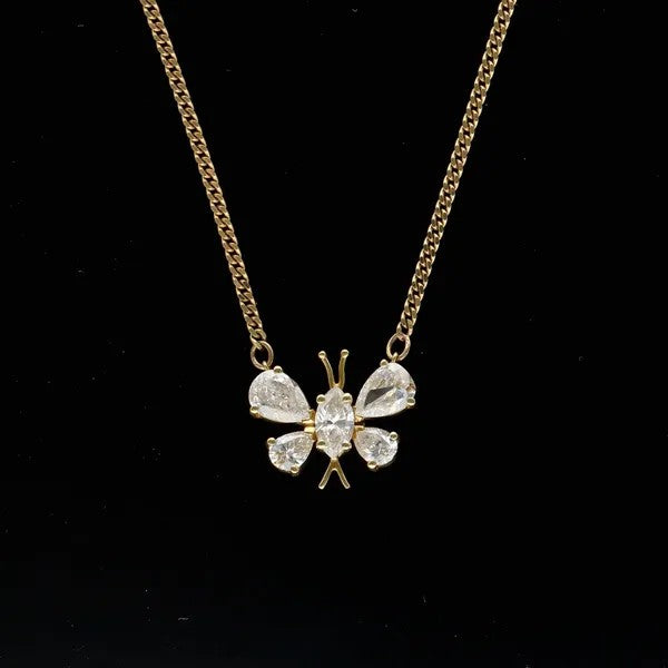 Diamond Butterfly Pendant by Kutchinsky | 1.50ct E/F Colour | 18ct Gold Chain
