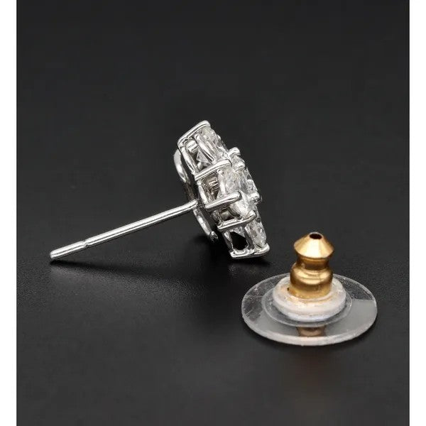 Diamond Cluster Ear Studs | 3.80ct Total | G/VS