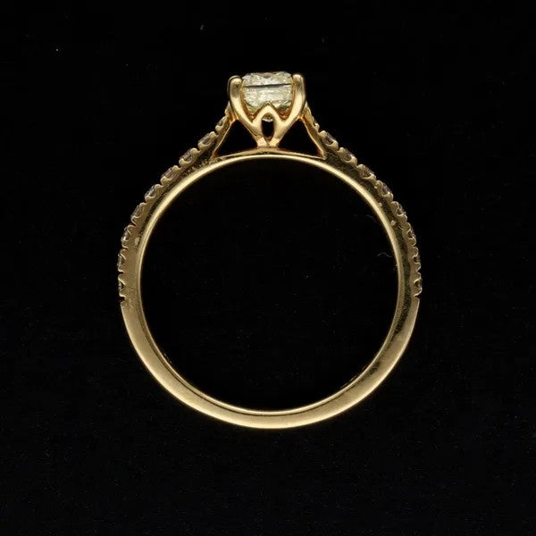 Fancy Yellow Internally Flawless Diamond Ring | 0.61ct Centre | GIA | Size L