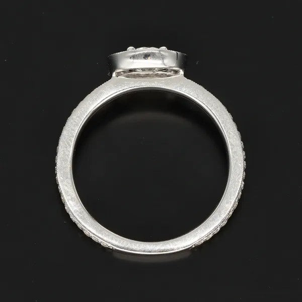 18ct Gold Diamond Halo Engagement Ring | Size N