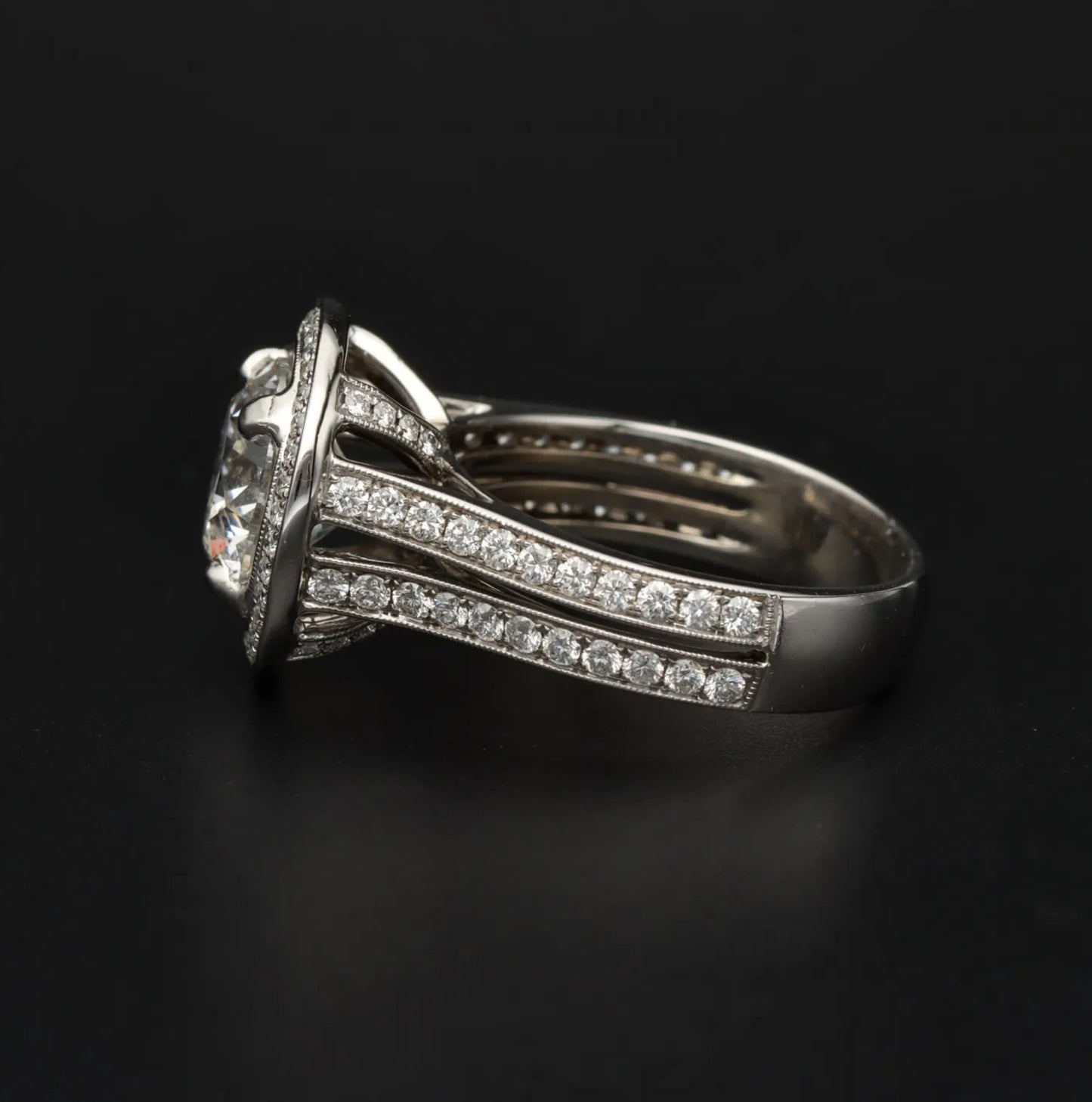 18ct White Gold 3.51ct Lab Diamond Ring | IGI Certified | Size O