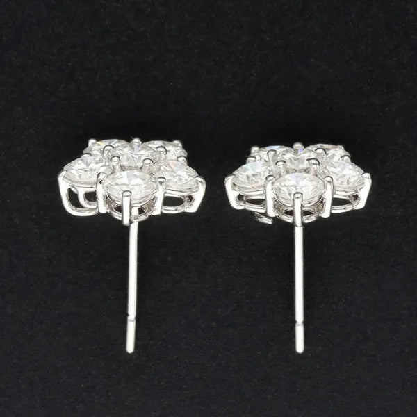 Diamond Cluster Ear Studs | 3.80ct Total | G/VS