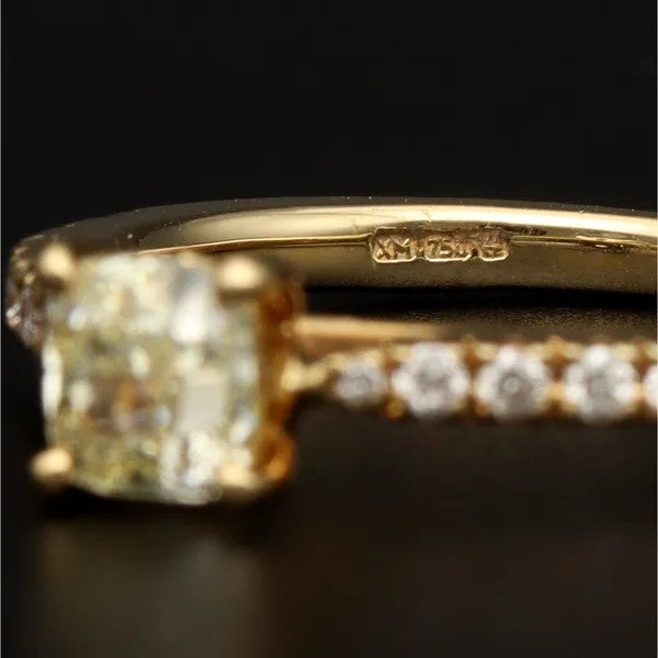 Fancy Yellow Internally Flawless Diamond Ring | 0.61ct Centre | GIA | Size L