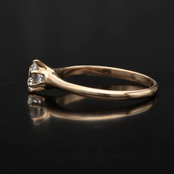 14k Yellow Gold Diamond Solitaire Ring | 0.50ct | Size N½