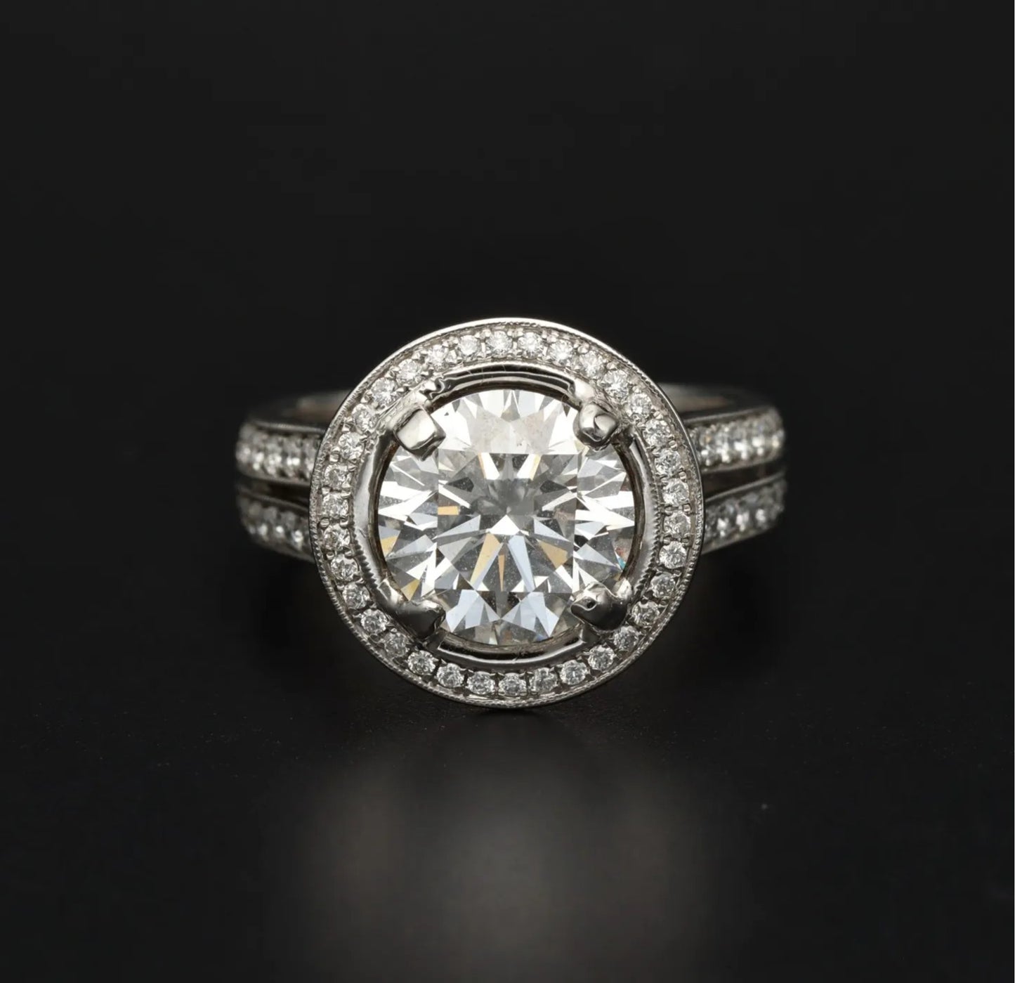 18ct White Gold 3.51ct Lab Diamond Ring | IGI Certified | Size O
