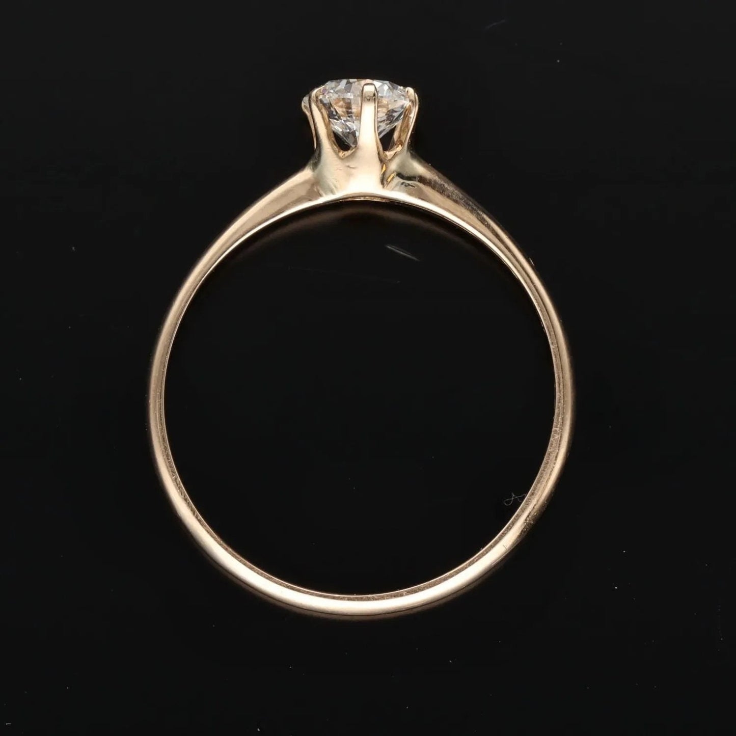 0.50ct Diamond Solitaire Ring | 14k Gold Engagement Ring | Fine Jewelry | Size N 1/2