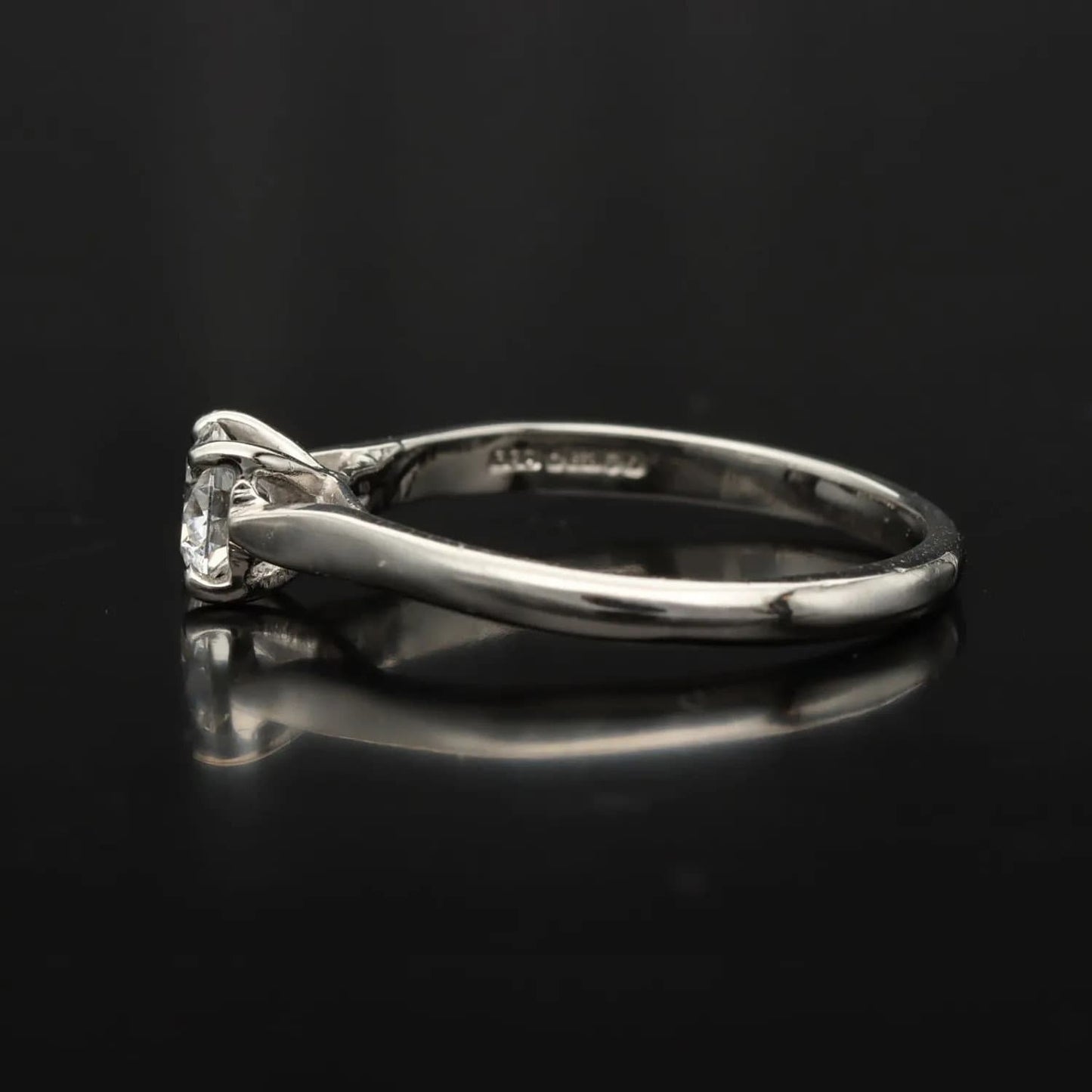 Platinum Diamond Solitaire Ring | .33ct F/VS | Classic Engagement Ring | Size O
