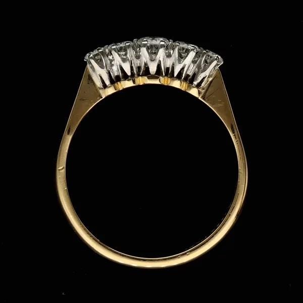 18k Gold Five-Stone Diamond Ring | G VS Diamonds | Size M1/2