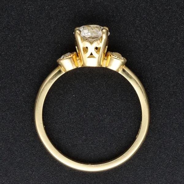 18ct Yellow Gold Old Cut Diamond Ring | Circa 1890 | 1.10ct | Size M