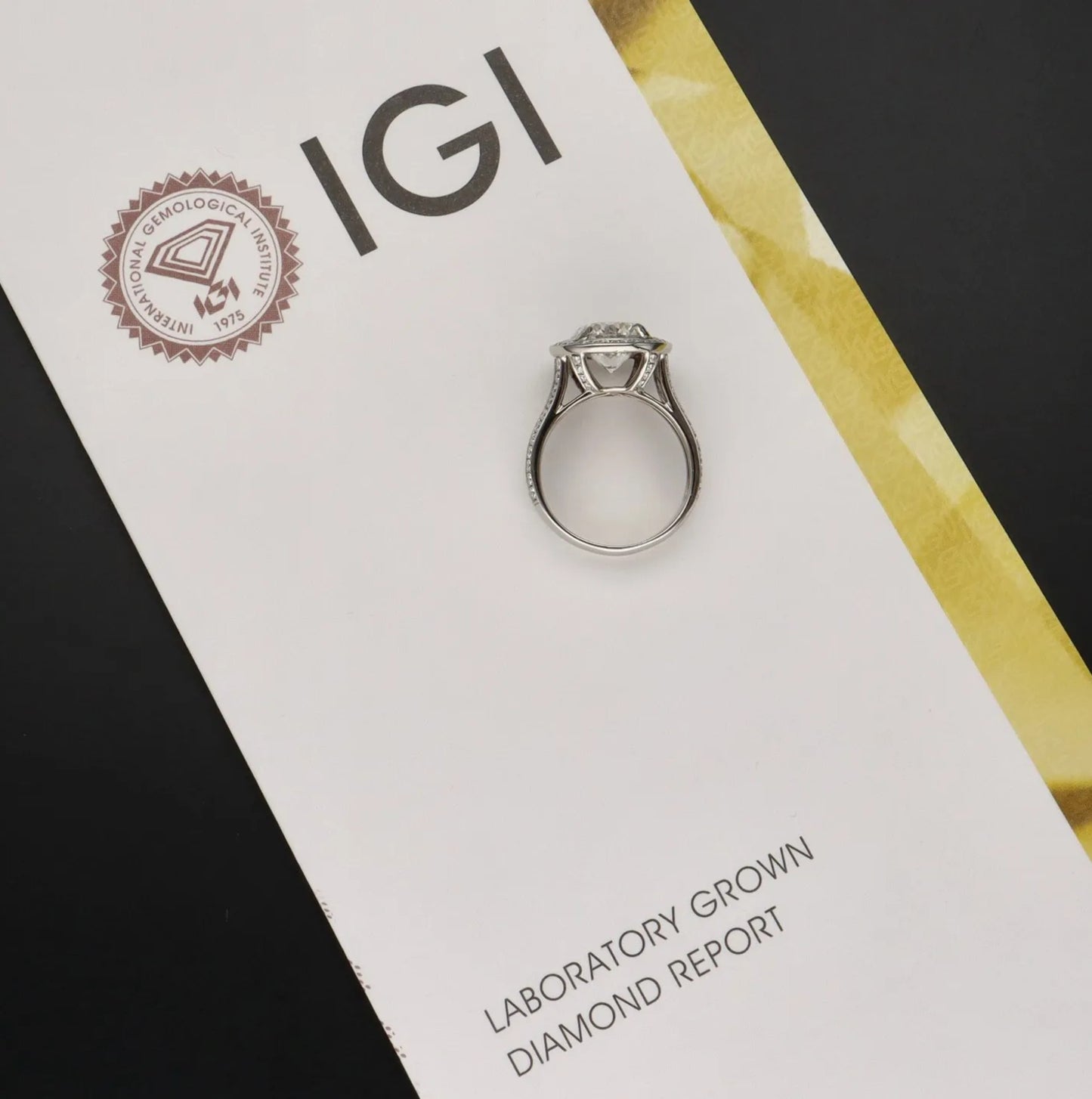 18ct White Gold 3.51ct Lab Diamond Ring | IGI Certified | Size O