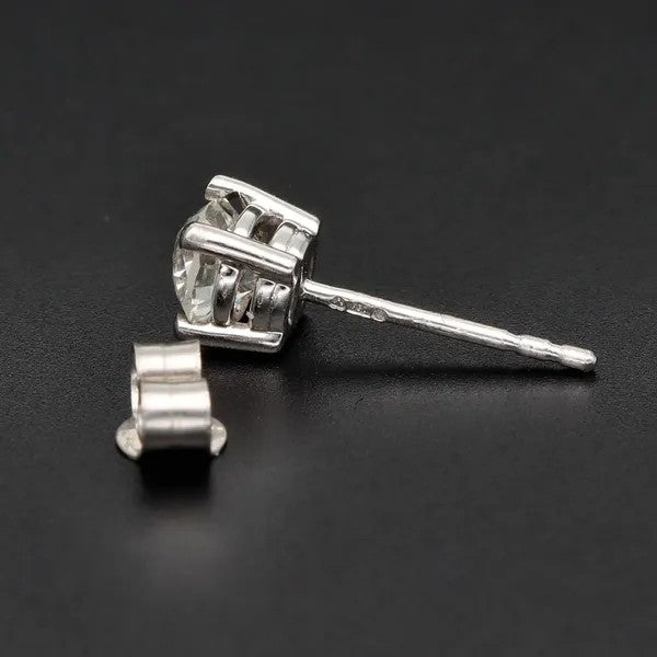 Platinum Old Cut Diamond Solitaire Studs | 1.00ct Total