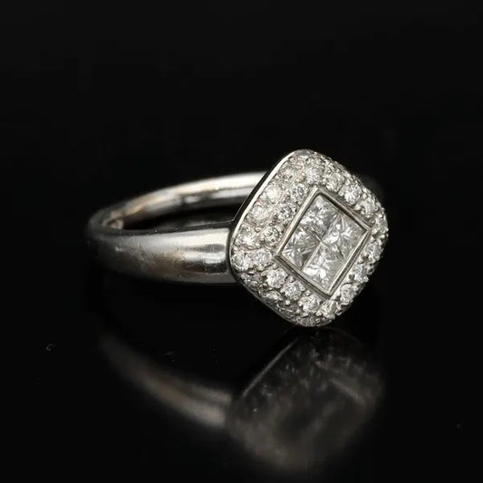 18k White Gold Diamond Ring | 0.70ct Estimated | Size M½