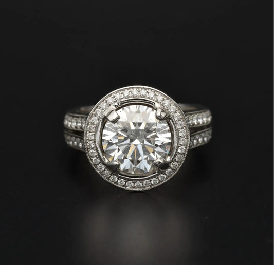 18ct White Gold 3.51ct Lab Diamond Ring | IGI Certified | Size O
