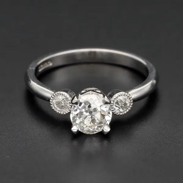 Platinum Old Cut Diamond Engagement Ring | Circa 1890 | 1.10ct | Size M