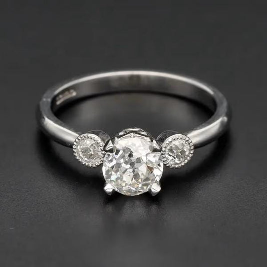 Platinum Old Cut Diamond Engagement Ring | Circa 1890 | 1.10ct | Size M