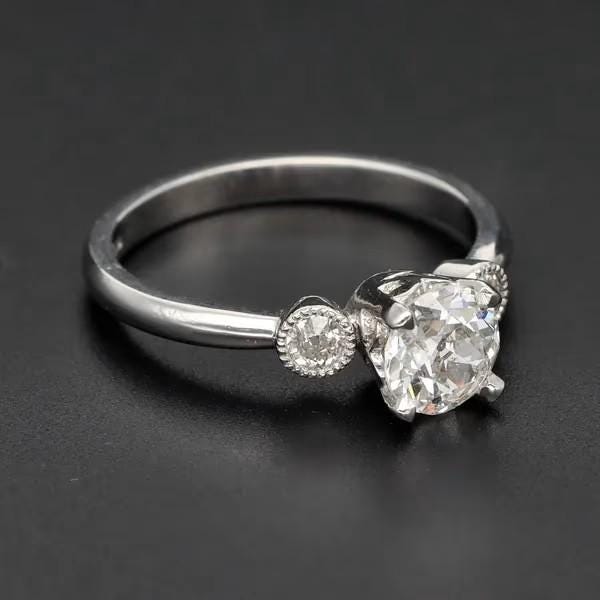 Platinum Old Cut Diamond Engagement Ring | Circa 1890 | 1.10ct | Size M
